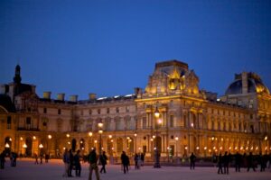 Blue Hour At The Louvre