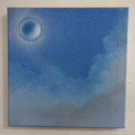 Planet Topaz. Acrylic and spray paint.